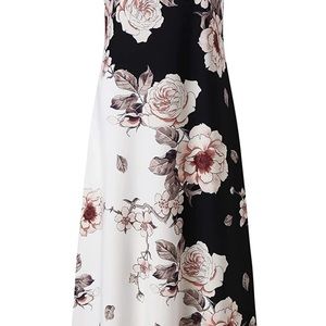 Long-Sleeve Floral Maxi A-Line Dress main image 1